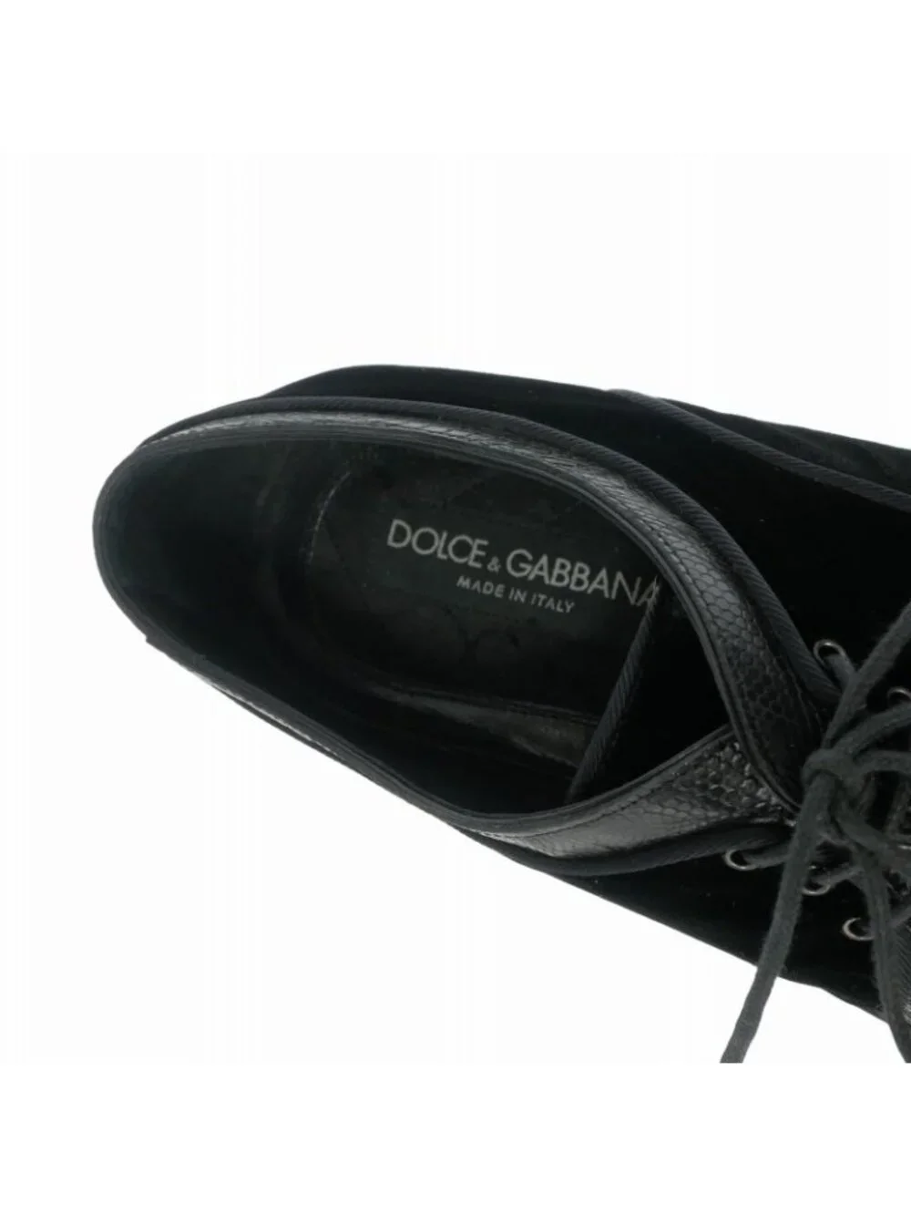 Dolce & Gabbana Velour Dress Shoes 6.5 Black